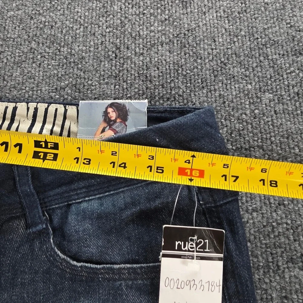 Rewash Vintage Reunion‎ Distressed Flare Jeans Dark Wash Blue Womens 13/31 Curvy